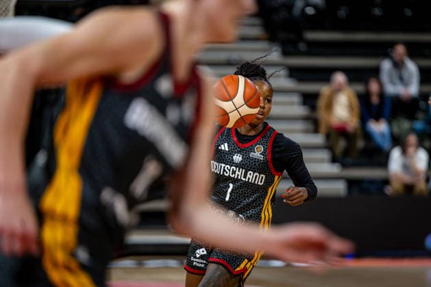Basketball Villeurbanne 17.03.2026 Wommen™s Basketball World Cup 2026 Qualifying Tournament Nigeria (NIG) - Deutschland (GER) Alexis Peterson (Deutschland, No.01)