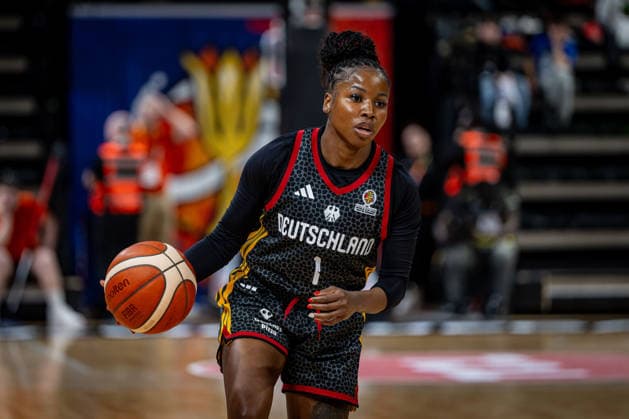 Basketball Villeurbanne 17.03.2026 Wommen™s Basketball World Cup 2026 Qualifying Tournament Nigeria (NIG) - Deutschland (GER) Alexis Peterson (Deutschland, No.01)