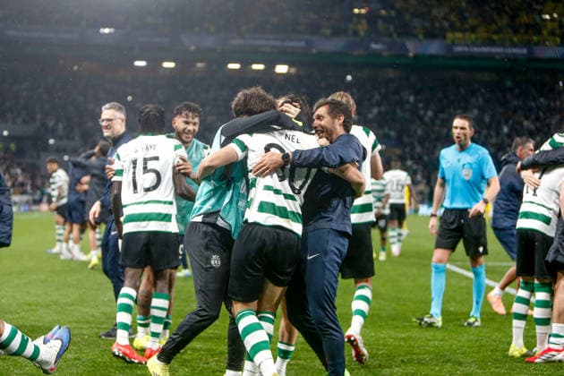 Rafael Nel of Sporting CP celebrates after scoring the team s fifth goal during the UEFA Champions League, Last 16, second-leg football match between Sporting Clube de Portugal vs Bodo Glimt at Estadio Jose Alvalade on March 17, 2026 in Lisbon, Portugal. UEFA Champions League - Sporting CP vs Bodo Glimt (Valter Gouveia SPP) Copyright: xValterxGouveia SPPx spp-en-VaGo-_GO_8266