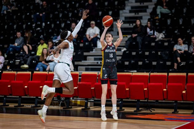Basketball Villeurbanne 17.03.2026 Wommen™s Basketball World Cup 2026 Qualifying Tournament Nigeria (NIG) - Deutschland (GER) Alina Hartmann (Deutschland, No.16)