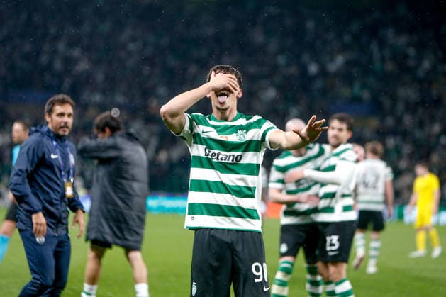 Rafael Nel of Sporting CP celebrates after scoring the team s fifth goal during the UEFA Champions League, Last 16, second-leg football match between Sporting Clube de Portugal vs Bodo Glimt at Estadio Jose Alvalade on March 17, 2026 in Lisbon, Portugal. UEFA Champions League - Sporting CP vs Bodo Glimt (Valter Gouveia SPP) Copyright: xValterxGouveia SPPx spp-en-VaGo-_GO_8312