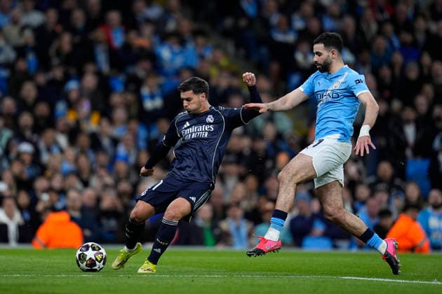 March 17, 2026, Manchester, Manchester, England: Brahim Diaz of Real Madrid CF in action during the UEFA Champions League 2025 26 Round of 16 Second Leg match between Manchester City and Real Madrid C.F. at Etihad Stadium on March 17, 2026, in Manchester, England. Manchester City V Real Madrid C.F. - UEFA Champions League 2025 26 Round Of 16 Second Leg  - ZUMAa181 20260317_zaa_a181_196 Copyright: xDennisxAgyemanx