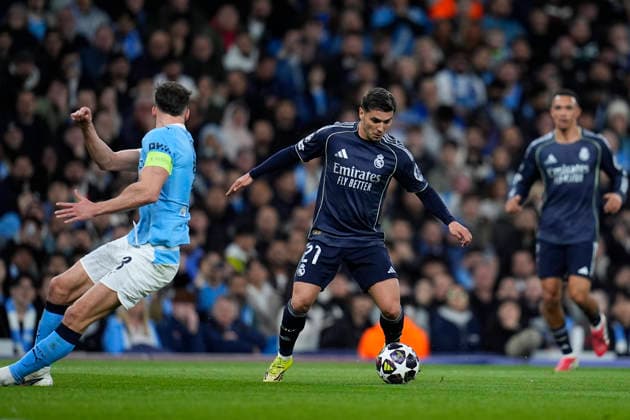 March 17, 2026, Manchester, Manchester, England: Brahim Diaz of Real Madrid CF in action during the UEFA Champions League 2025 26 Round of 16 Second Leg match between Manchester City and Real Madrid C.F. at Etihad Stadium on March 17, 2026, in Manchester, England. Manchester England - ZUMAa181 20260317_zaa_a181_197 Copyright: xDennisxAgyemanx