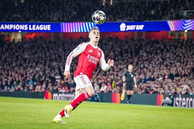 England: Fussball UEFA Champions League 2025 - 2026, Achtelfinale (Rückspiel) FC Arsenal London vs Bayer 04 Leverkusen - Emirates Stadium (London): Leandro Trossard (Arsenal, 19) Copyright: xJOERANxSTEINSIEKx