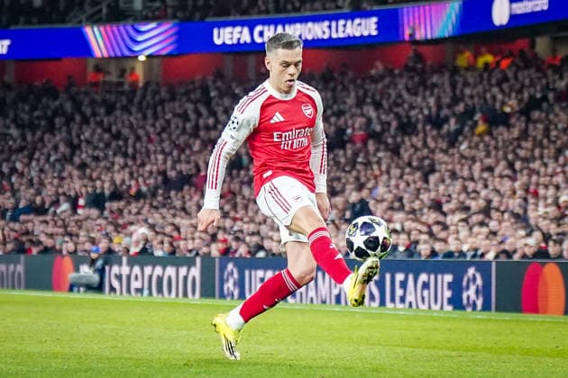 England: Fussball UEFA Champions League 2025 - 2026, Achtelfinale (Rückspiel) FC Arsenal London vs Bayer 04 Leverkusen - Emirates Stadium (London): Leandro Trossard (Arsenal, 19) Copyright: xJOERANxSTEINSIEKx