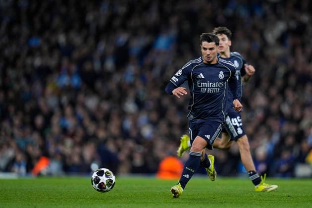 March 17, 2026, Manchester, Manchester, England: Brahim Diaz of Real Madrid CF in action during the UEFA Champions League 2025 26 Round of 16 Second Leg match between Manchester City and Real Madrid C.F. at Etihad Stadium on March 17, 2026, in Manchester, England. Manchester City V Real Madrid C.F. - UEFA Champions League 2025 26 Round Of 16 Second Leg  - ZUMAa181 20260317_zaa_a181_231 Copyright: xDennisxAgyemanx