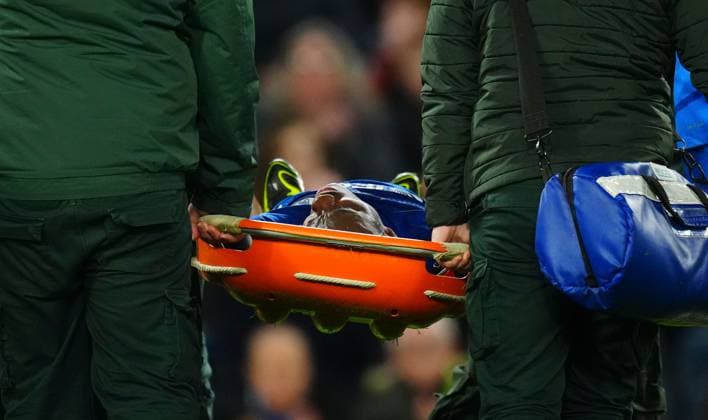 Trevoh Chalobah of Chelsea is carried off late on Chelsea v Paris Saint-Germain, UEFA Champions League, Round of 16, Second Leg, Football, Stamford Bridge, London, UK - 17 Mar 2026London Stamford Bridge United Kingdom EDITORIAL USE ONLY No use with unauthorised audio, video, data, fixture lists, club league logos or live services. Online in-match use limited to 120 images, no video emulation. No use in betting, games or single club league player publications. Copyright: xJavierxGarcia Shutterstockx 16776377ad