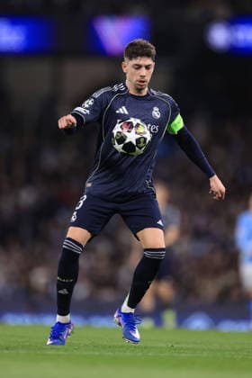 Football - UEFA Champions League - Round of 16 (2nd Leg) - Manchester City v Real Madrid 17th March 2026 - UEFA Champions League - Round of 16 (2nd Leg) - Manchester City v Real Madrid - Federico Valverde of Real Madrid - Photo: Simon Stacpoole Offside. Manchester UK Copyright: xSimonxStacpoolexOffside