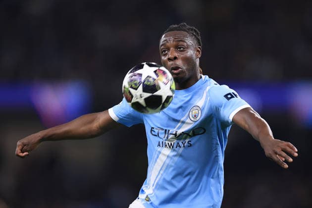 Football - UEFA Champions League - Round of 16 (2nd Leg) - Manchester City v Real Madrid 17th March 2026 - UEFA Champions League - Round of 16 (2nd Leg) - Manchester City v Real Madrid - Jeremy Doku of Manchester City - Photo: Simon Stacpoole Offside. Manchester UK Copyright: xSimonxStacpoolexOffside