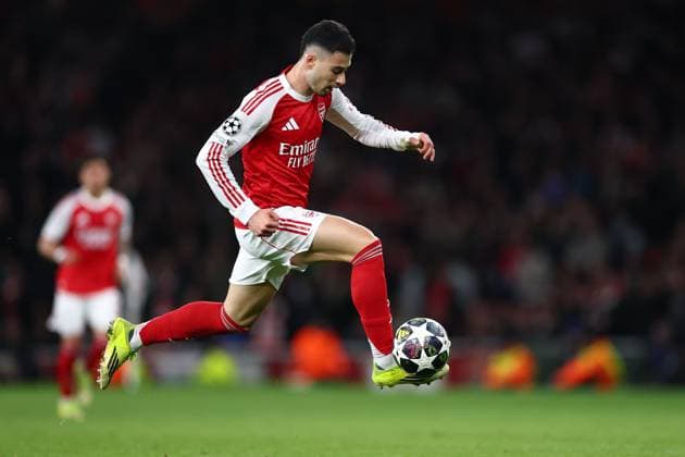 Gabriel Martinelli of Arsenal Arsenal v Bayer 04 Leverkusen, UEFA Champions League, Round of 16, Second Leg, Football, Emirates Stadium, London, UK - 17 Mar 2026London Emirates Stadium United Kingdom EDITORIAL USE ONLY No use with unauthorised audio, video, data, fixture lists, club league logos or live services. Online in-match use limited to 120 images, no video emulation. No use in betting, games or single club league player publications. Copyright: xSimonxDael Shutterstockx 16776376ec
