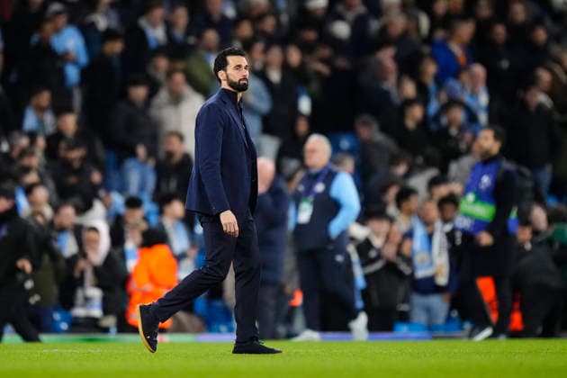 Manchester City FC v Real Madrid CF - UEFA Champions League 2025 26 Round of 16 Second Leg Alvaro Arbeloa head coach of Real Madrid celebrates the victory after winning the UEFA Champions League 2025 26 Round of 16 Second Leg match between Manchester City FC and Real Madrid CF at City of Manchester Stadium on March 17, 2026 in Manchester, United Kingdom. Manchester England United Kingdom  Copyright: xJosexBretonx originalFilename:bretonhernandez-manchest260317_npScc.jpg