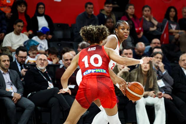 Turkiye vs Hungary Women s Basketball World Cup 2026 Qualifying Tournaments Kennedy Burke of Turkiye national team, Nationalteam dribbles the ball during the Women s Basketball World Cup 2026 Qualifying Tournaments Group Phase - Group A between Turkiye National Team and Hungary National Team at Turkcell Basketball Development Center on March 17, 2026 in Istanbul, Turkey. Istanbul Istanbul Turkey Copyright: xBurakxBasturkx