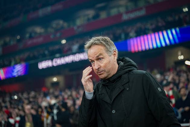 England: Fussball UEFA Champions League 2025 - 2026, Achtelfinale (Rückspiel) FC Arsenal London vs Bayer 04 Leverkusen - Emirates Stadium (London): Kasper Hjulmand (Trainer, Bayer 04 Leverkusen) Copyright: xJOERANxSTEINSIEKx