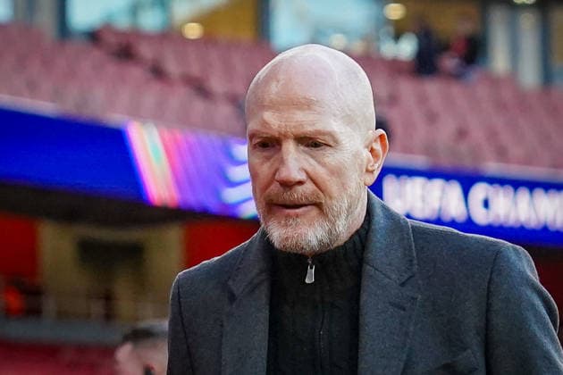 England: Fussball UEFA Champions League 2025 - 2026, Achtelfinale (Rückspiel) FC Arsenal London vs Bayer 04 Leverkusen - Emirates Stadium (London): Matthias Sammer (TV-Experte, Prime Video) Mimik, Gesichtsausdruck, Emotion, Geste, Gestik Copyright: xJOERANxSTEINSIEKx