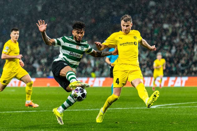 Uefa Champions League 2025-26 Sporting CP - FK Bodø Glimt Luis Suárez of Sporting in action, with the ball during the UEFA Champions League 2025-26 League Round of 16, 2nd Leg match between Sporting CP and FK Bodø Glimt on Tuesday 17 March 2026 in Lisbon, Portugal Copyright: HMBxMedia CarlosxSilva