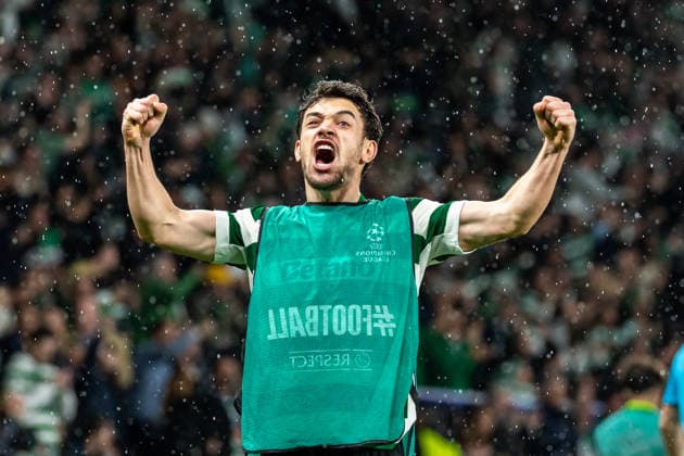 Uefa Champions League 2025-26 Sporting CP - FK Bodø Glimt Pedro Gonçalves of Sporting celebrates during the UEFA Champions League 2025-26 League Round of 16, 2nd Leg match between Sporting CP and FK Bodø Glimt on Tuesday 17 March 2026 in Lisbon, Portugal Copyright: HMBxMedia CarlosxSilva