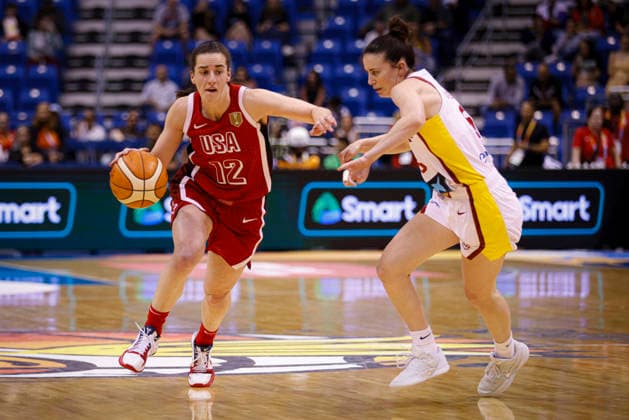 2026 World Cup Qualifying Tournament - USA V Spain Caitlin Clark 12 of the United States plays during the game at the 2026 FIBA World Cup Qualifying Tournament between the United States and Spain in San Juan, Puerto Rico, on March 17, 2026, at Coliseo Jose Miguel Agrelot. San Juan Puerto Rico  Copyright: xEdgardoxMedinax originalFilename:medinamillan-notitle260317_npq2L.jpg