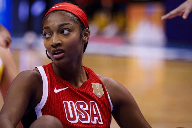 2026 World Cup Qualifying Tournament - USA V Spain Angel Reese 9 of the United States plays during the game at the 2026 FIBA World Cup Qualifying Tournament between the United States and Spain in San Juan, Puerto Rico, on March 17, 2026, at Coliseo Jose Miguel Agrelot. San Juan Puerto Rico  Copyright: xEdgardoxMedinax originalFilename:medinamillan-notitle260317_npdtu.jpg