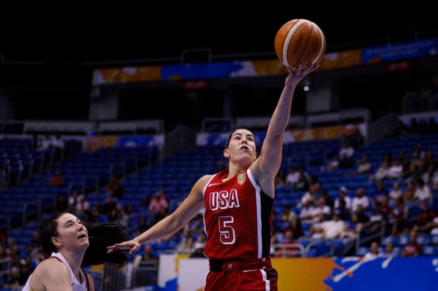 2026 World Cup Qualifying Tournament - USA V Spain Kelsey Plum 5 of the United States plays during the game at the 2026 FIBA World Cup Qualifying Tournament between the United States and Spain in San Juan, Puerto Rico, on March 17, 2026, at Coliseo Jose Miguel Agrelot. San Juan Puerto Rico  Copyright: xEdgardoxMedinax originalFilename:medinamillan-notitle260317_npxLA.jpg