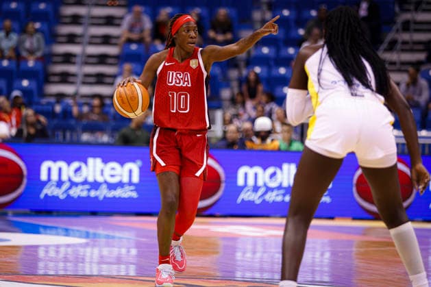 2026 World Cup Qualifying Tournament - USA V Spain Rhyne Howard 10 of the United States plays during the game at the 2026 FIBA World Cup Qualifying Tournament between the United States and Spain in San Juan, Puerto Rico, on March 17, 2026, at Coliseo Jose Miguel Agrelot. San Juan Puerto Rico  Copyright: xEdgardoxMedinax originalFilename:medinamillan-notitle260317_npa0W.jpg