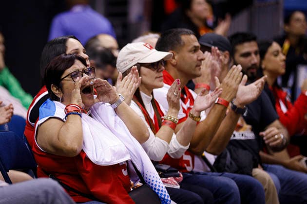 2026 World Cup Qualifying Tournament - Puerto Rico V New Zealand The family of Pamela Rosado of Puerto Rico celebrates during the game at the 2026 FIBA World Cup Qualifying Tournament between Puerto Rico and New Zealand at the Coliseo Jose Miguel Agrelot in San Juan, Puerto Rico, on March 17, 2026. San Juan Puerto Rico  Copyright: xEdgardoxMedinax originalFilename:medinamillan-notitle260317_npaBX.jpg