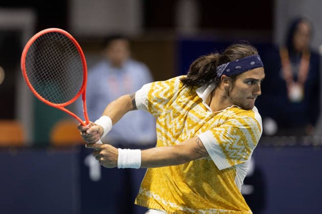2026 Miami Open Presented By Itau - Day 1 Mattia Bellucci of Italy competes against Murphy Cassone of the United States during a qualifying match on Day 1 of the Miami Open at Hard Rock Stadium in Miami Gardens, Florida, on March 17, 2026. Miami Gardens FL United States  Copyright: xMauricioxPaizx originalFilename:paiz-miamiope260317_npyFM.jpg