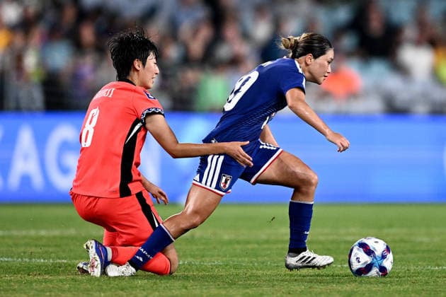 SOCCER ASIAN CUP WOMEN SOUTH KOREA JAPAN, Fuka Nagano of Japan competes for possession with Kim Shinji of Korea Republic during the AFC Women s Asian Cup Semi Final 2 between Korea Republic and Japan at Stadium Australia in Sydney, Wednesday, March 18, 2026. ( NO ARCHIVING, EDITORIAL USE ONLY SYDNEY NEW SOUTH WALES AUSTRALIA  Copyright: xDANxHIMBRECHTSx 20260318156514464019