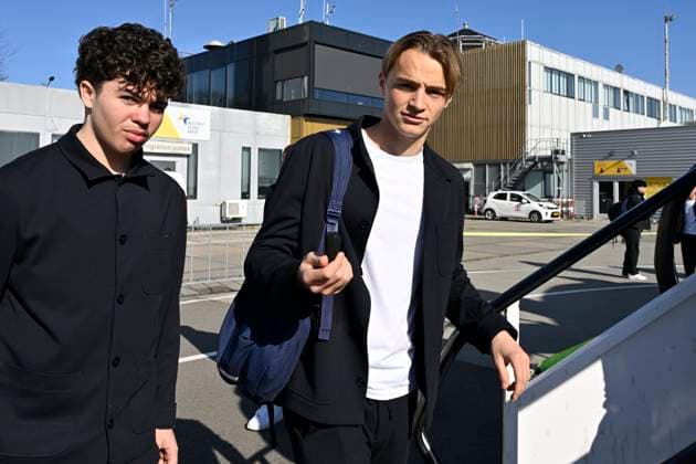 Freiburg v KRC Genk - UEFA Europa League Media Activities 18 03 2026 MAASTRICHT, BELGIUM - MARCH 18 : Smets Matte defender of KRC Genk pictured at the Maastricht Aachen airport before departure for the UEFA Europa League 2025 26 round of 16 match second leg between Freiburg and KRC Genk on March 18, 2026 in Maastricht, Belgium, 18 03 2026 Maastricht Belgium  Copyright: xDhax