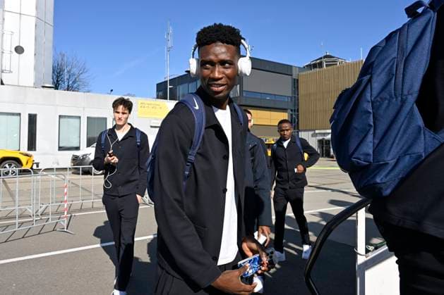Freiburg v KRC Genk - UEFA Europa League Media Activities 18 03 2026 MAASTRICHT, BELGIUM - MARCH 18 : Bangoura Sory Ibrahima midfielder of KRC Genk pictured at the Maastricht Aachen airport before departure for the UEFA Europa League 2025 26 round of 16 match second leg between Freiburg and KRC Genk on March 18, 2026 in Maastricht, Belgium, 18 03 2026 Maastricht Belgium  Copyright: xDhax