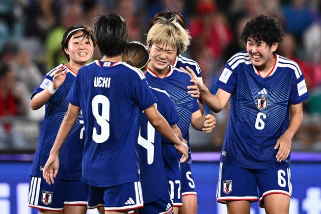 SOCCER ASIAN CUP WOMEN SOUTH KOREA JAPAN, Maika Hamano of Japan (centre) celebrates with teammates after scoring a goal during the AFC Women s Asian Cup Semi Final 2 between Korea Republic and Japan at Stadium Australia in Sydney, Wednesday, March 18, 2026. ( NO ARCHIVING, EDITORIAL USE ONLY SYDNEY NEW SOUTH WALES AUSTRALIA  Copyright: xDANxHIMBRECHTSx 20260318116978665112