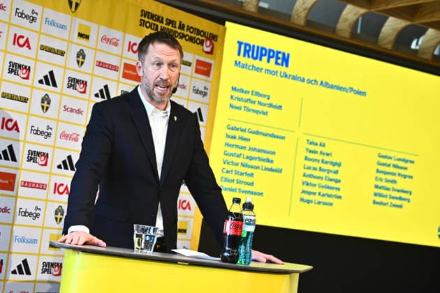 STOCKHOLM, SWEDEN 20260318 national team, Nationalteam captain Graham Potter presents the men s national team squad, Mannschaftsbild, Totale for the World Cup play-off. STOCKHOLM SWEDEN x10090x