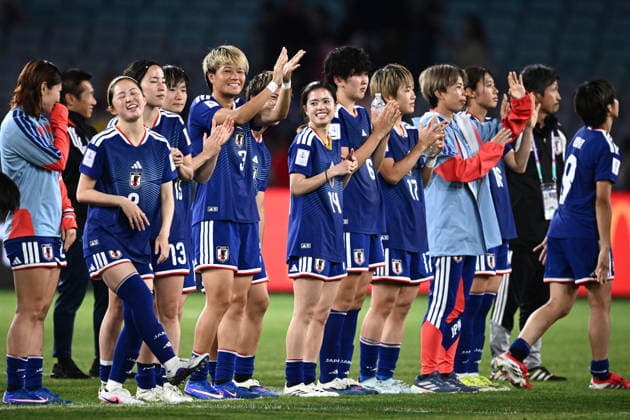 SOCCER ASIAN CUP WOMEN SOUTH KOREA JAPAN, Japan players gesture to the crowd following their win in the AFC Women s Asian Cup Semi Final 2 between Korea Republic and Japan at Stadium Australia in Sydney, Wednesday, March 18, 2026. ( NO ARCHIVING, EDITORIAL USE ONLY SYDNEY NEW SOUTH WALES AUSTRALIA  Copyright: xDANxHIMBRECHTSx 20260318182057633677