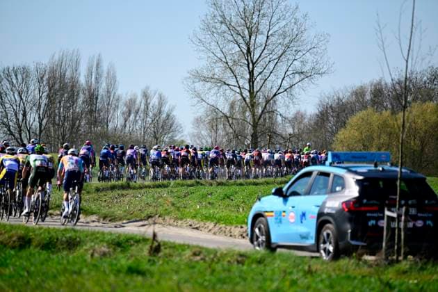 Danilith Nokere Koerse 2026 Cycling Race NOKERE, BELGIUM - MARCH 18 : illustration picture peloton during the 79th edition of Danilith Nokere Koerse an UCI ProSeries 1.Pro one day cycling road race for Men Elite of km with start in Deinze and finish in Nokere on March 18, 2026 in Nokere, Belgium, 18 03 2026 ( Motordriver Danilith Nokere Koerse Cycling Race - Nokere Belgium  Copyright: xJanxDexMeuleneirx
