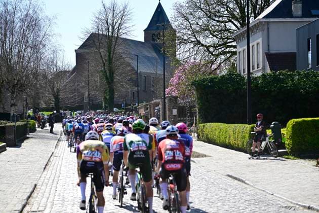 Danilith Nokere Koerse 2026 Cycling Race NOKERE, BELGIUM - MARCH 18 : illustration picture peloton during the 79th edition of Danilith Nokere Koerse an UCI ProSeries 1.Pro one day cycling road race for Men Elite of km with start in Deinze and finish in Nokere on March 18, 2026 in Nokere, Belgium, 18 03 2026 ( Motordriver Danilith Nokere Koerse Cycling Race - Nokere Belgium  Copyright: xJanxDexMeuleneirx