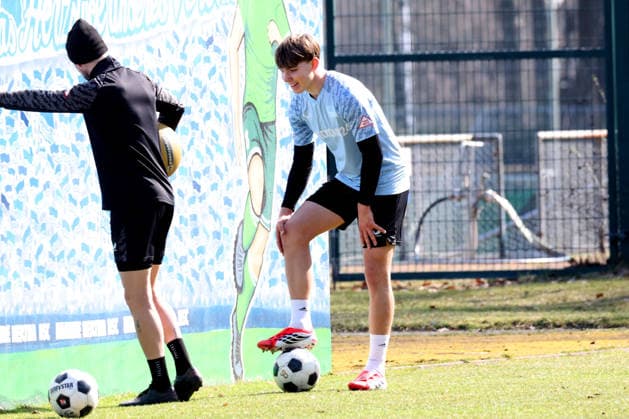 DEU, DFL, 2. FBL Hertha BSC, Training, 18.03.2026, Sportforum, Berlin, DEU, DFL, 2. FBL Hertha BSC, Training, im Bild Kennet Eichhorn (Hertha BSC Berlin 23), DFL - regulations prohibit any use of Photographs as image sequences and or quasi-video