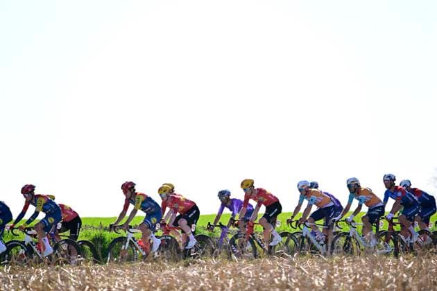 Danilith Nokere Koerse 2026 Cycling Race NOKERE, BELGIUM - MARCH 18 : illustration picture of the riders during the 79th edition of Danilith Nokere Koerse an UCI ProSeries 1.Pro one day cycling road race for Men Elite of km with start in Deinze and finish in Nokere on March 18, 2026 in Nokere, Belgium, 18 03 2026 ( Motordriver Danilith Nokere Koerse Cycling Race - Nokere Belgium  Copyright: xJanxDexMeuleneirx