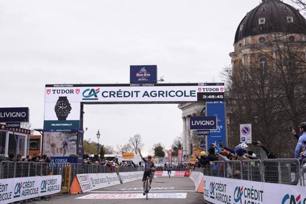 Pidcock Thomas of Pinarello-q36.5 Pro Cycling Team winner during the men s elite one-day Milano-Torino cycling race from Rho to Superga, Italy, Wednesday, March 18, 2026. - Cycling.  Copyright: xFabioxFerrari LaPressex