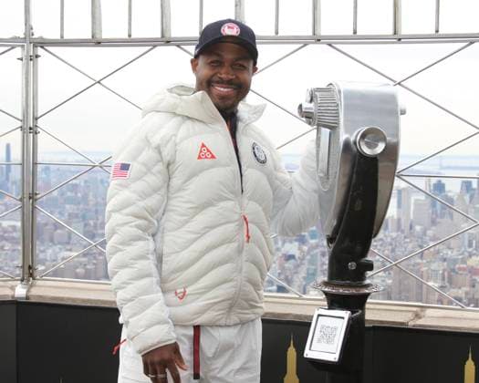 RECORD DATE NOT STATED Bryan Sosoo visits Empire State for photo opportunity. (SPO)Bryan Sosoo visits Empire State for photo opportunity. March 18, 2026, New York,USA: Bryan Sosoo visits the Empire State Building Observatory for a photo opportunity following his Olympic debut at the 2026 Milan Cortina Winter Olympics. Credit: Niyi Fote Thenews2 (Foto: Niyi Fote Thenews2 imago images) SPO  Copyright: xNiyixFotex