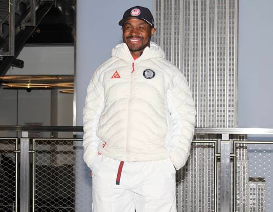 RECORD DATE NOT STATED Bryan Sosoo visits Empire State for photo opportunity. (SPO)Bryan Sosoo visits Empire State for photo opportunity. March 18, 2026, New York,USA: Bryan Sosoo visits the Empire State Building Observatory for a photo opportunity following his Olympic debut at the 2026 Milan Cortina Winter Olympics. Credit: Niyi Fote Thenews2 (Foto: Niyi Fote Thenews2 imago images) SPO  Copyright: xNiyixFotex