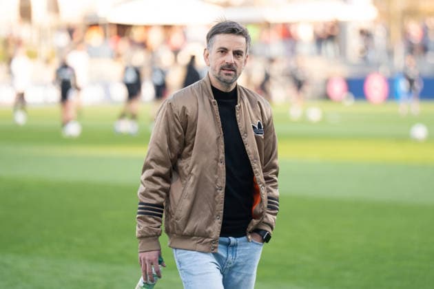 18.03.2026, xhfmx, Fussball Google Pixel Frauen-Bundesliga, Eintracht Frankfurt - TSG Hoffenheim Niko Arnautis (Trainer Eintracht Frankfurt Frauen) (DFL DFB REGULATIONS PROHIBIT ANY USE OF PHOTOGRAPHS as IMAGE SEQUENCES and or QUASI-VIDEO) Frankfurt am Main