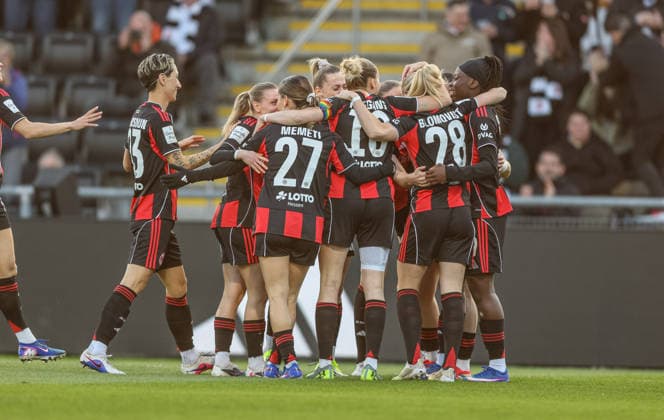 GER, Frankfurt, Eintracht Frankfurt vs TSG Hoffenheim, Google Pixel Bundesliga, Fussball, DFB, Spielzeit 2025 2026, Stadion am Brentanobad, 15. Spieltag im Bild: Rebecka Blomqvist (Eintracht Frankfurt Frauen 28) erzielt das 1:0, Tor, Jubel und Freude, Emotionen DFB DFL REGULATIONS PROHIBIT ANY USE OF PHOTOGRAPHS AS IMAGE SEQUENCES AND OR QUASI-VIDEO, 18.03.2026 Copyright: HMBxMedia HendrikxHamelau