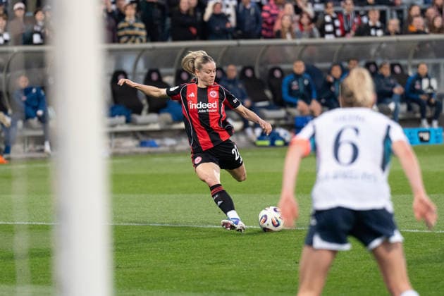 18.03.2026, xhfmx, Fussball Google Pixel Frauen-Bundesliga, Eintracht Frankfurt - TSG Hoffenheim Nadine Riesen (Eintracht Frankfurt Frauen) (DFL DFB REGULATIONS PROHIBIT ANY USE OF PHOTOGRAPHS as IMAGE SEQUENCES and or QUASI-VIDEO) Frankfurt am Main