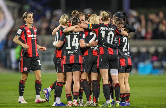 GER, Frankfurt, Eintracht Frankfurt vs TSG Hoffenheim, Google Pixel Bundesliga, Fussball, DFB, Spielzeit 2025 2026, Stadion am Brentanobad, 15. Spieltag im Bild: Rebecka Blomqvist (Eintracht Frankfurt Frauen 28) erzielt das 2:0, Tor, Jubel und Freude, Emotionen, DFB DFL REGULATIONS PROHIBIT ANY USE OF PHOTOGRAPHS AS IMAGE SEQUENCES AND OR QUASI-VIDEO, 18.03.2026 Copyright: HMBxMedia HendrikxHamelau