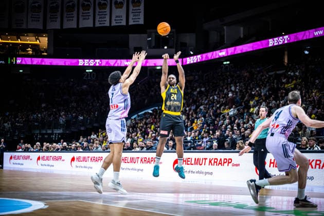 Basketball Berlin 18.03.2026 FIBA Champions League Round Of 16 Alba Berlin - AEK Athen Frank Bartley (AEK Athen, No.24)