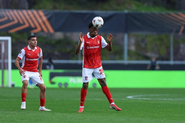 SC Braga vs Ferencvaros TC -UEFA Europa League (Foto Photo : Tiago Vieira Avant Sports) BRAGA, PORTUGAL - 18th MARCH : Bright Arrey Mbi player of SC Braga during the match between SC Braga vs Ferencvaros TC - UEFA Europa League , Estadio Municipal de Braga. (Foto : Tiago Vieira Avant Sports) Braga, Portugal Estadio Municipal de Braga Portugal Copyright: xFoto Photox:xTiagoxVieira AvantxSportsx