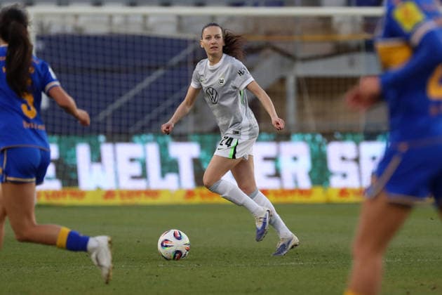 Jena vs VfL vs. BL Frauen Jena, 18.03.2026, Fußball, Frauen, Google Pixel Bundesliga, Saison 2025 2026, FC Carl-Zeiss Jena vs. VfL Wolfsburg, Joelle Wedemeyer (VfL Wolfsburg) Ernst-Abbe-Sportplatz Deutschland