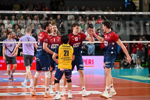 18.03.2026, xdobgx, Volleyball Volleyball Bundesliga VBL, SVG Lüneburg - VC Olympia Berlin v.l. Lüneburg