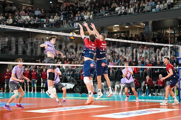18.03.2026, xdobgx, Volleyball Volleyball Bundesliga VBL, SVG Lüneburg - VC Olympia Berlin v.l. Lüneburg