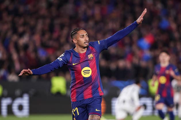 March 18, 2026, Barcelona, Barcelona, SPAIN: Raphinha of FC Barcelona, Barca celebrates a goal during the UEFA Champions League 2025 26 Round of 16 Second Leg, football match played between FC Barcelona and Newcastle United at Spotify Camp Nou stadium on March 18, 2026 in Barcelona, Spain. FC Barcelona V Newcastle United - UEFA Champions League 2025 26 Round Of 16 Second Leg  - ZUMAa181 20260318_zaa_a181_098 Copyright: xJavierxBorregox