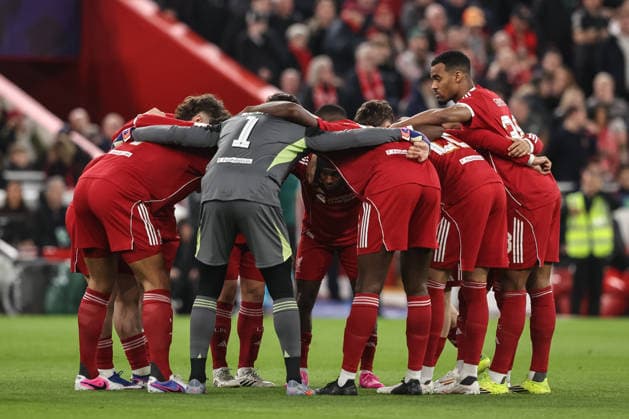 UEFA Champions League last 16 second leg match Liverpool v Galatasaray Liverpool team huddle during the UEFA Champions League last 16 second leg match Liverpool vs Galatasaray at Anfield, Liverpool, United Kingdom on 18 March 2026 (Photo by Alfie Cosgrove News Images) Liverpool Anfield Merseyside United Kingdom Copyright: xAlfiexCosgrove NewsxImagesx